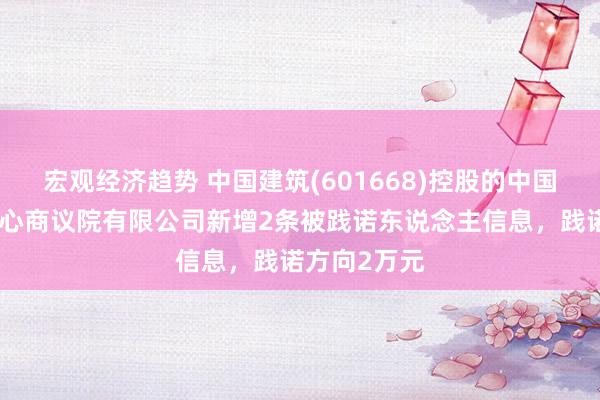 宏观经济趋势 中国建筑(601668)控股的中国建筑上海野心商议院有限公司新增2条被践诺东说念主信息，践诺方向2万元