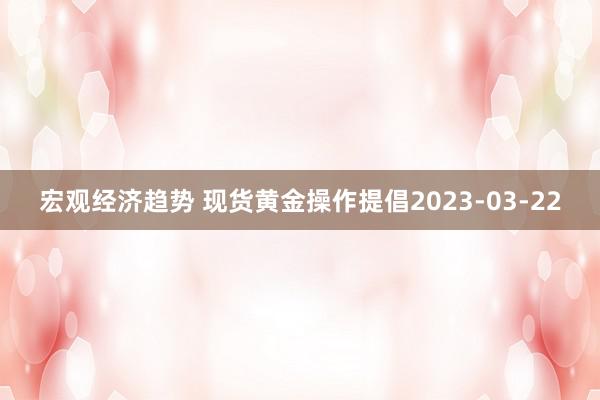 宏观经济趋势 现货黄金操作提倡2023-03-22