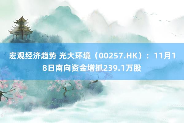 宏观经济趋势 光大环境（00257.HK）：11月18日南向资金增抓239.1万股