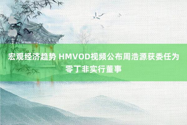 宏观经济趋势 HMVOD视频公布周浩源获委任为零丁非实行董事