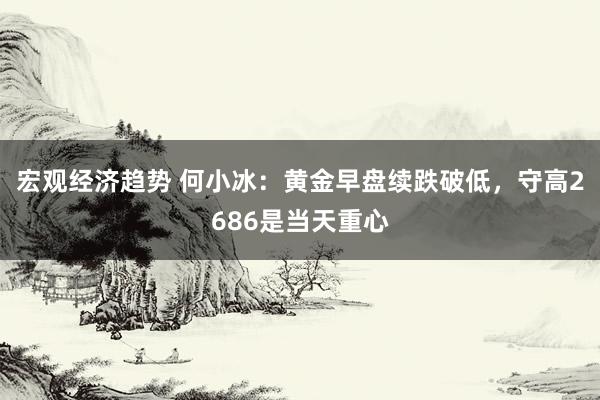 宏观经济趋势 何小冰：黄金早盘续跌破低，守高2686是当天重心