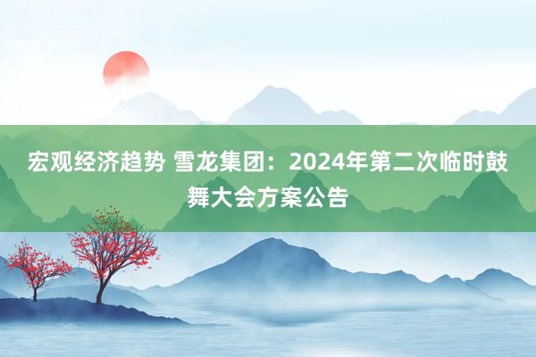 宏观经济趋势 雪龙集团：2024年第二次临时鼓舞大会方案公告