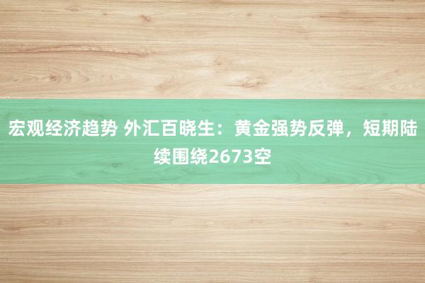 宏观经济趋势 外汇百晓生：黄金强势反弹，短期陆续围绕2673空