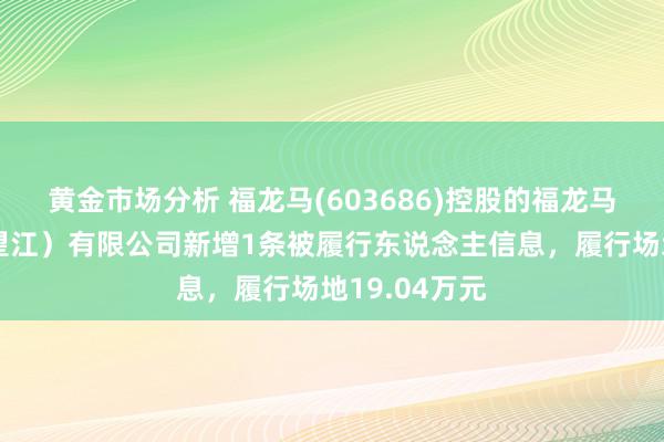 黄金市场分析 福龙马(603686)控股的福龙马环境办事（望江）有限公司新增1条被履行东说念主信息，履行场地19.04万元