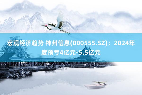 宏观经济趋势 神州信息(000555.SZ)：2024年度预亏4亿元-5.5亿元