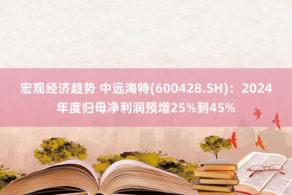 宏观经济趋势 中远海特(600428.SH)：2024年度归母净利润预增25%到45%