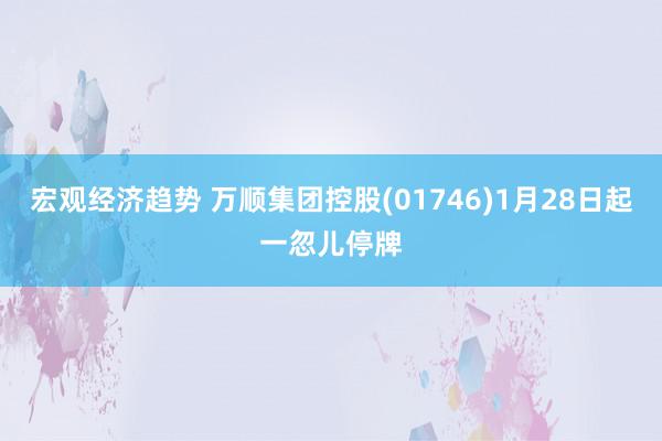 宏观经济趋势 万顺集团控股(01746)1月28日起一忽儿停牌