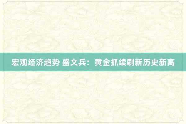 宏观经济趋势 盛文兵：黄金抓续刷新历史新高