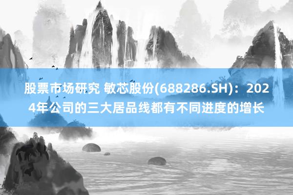 股票市场研究 敏芯股份(688286.SH)：2024年公司的三大居品线都有不同进度的增长