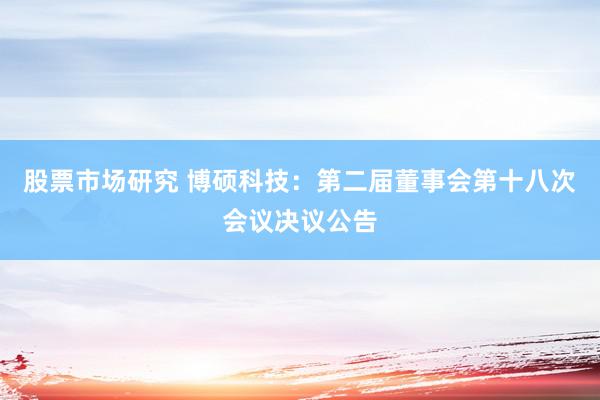 股票市场研究 博硕科技：第二届董事会第十八次会议决议公告