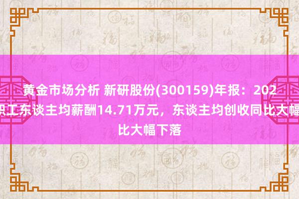 黄金市场分析 新研股份(300159)年报：2024年职工东谈主均薪酬14.71万元，东谈主均创收同比大幅下落