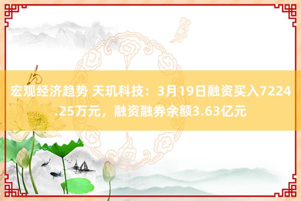 宏观经济趋势 天玑科技：3月19日融资买入7224.25万元，融资融券余额3.63亿元